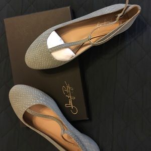 Shoes of Prey Gray Snake Pattern Flats 10.5 W NEW